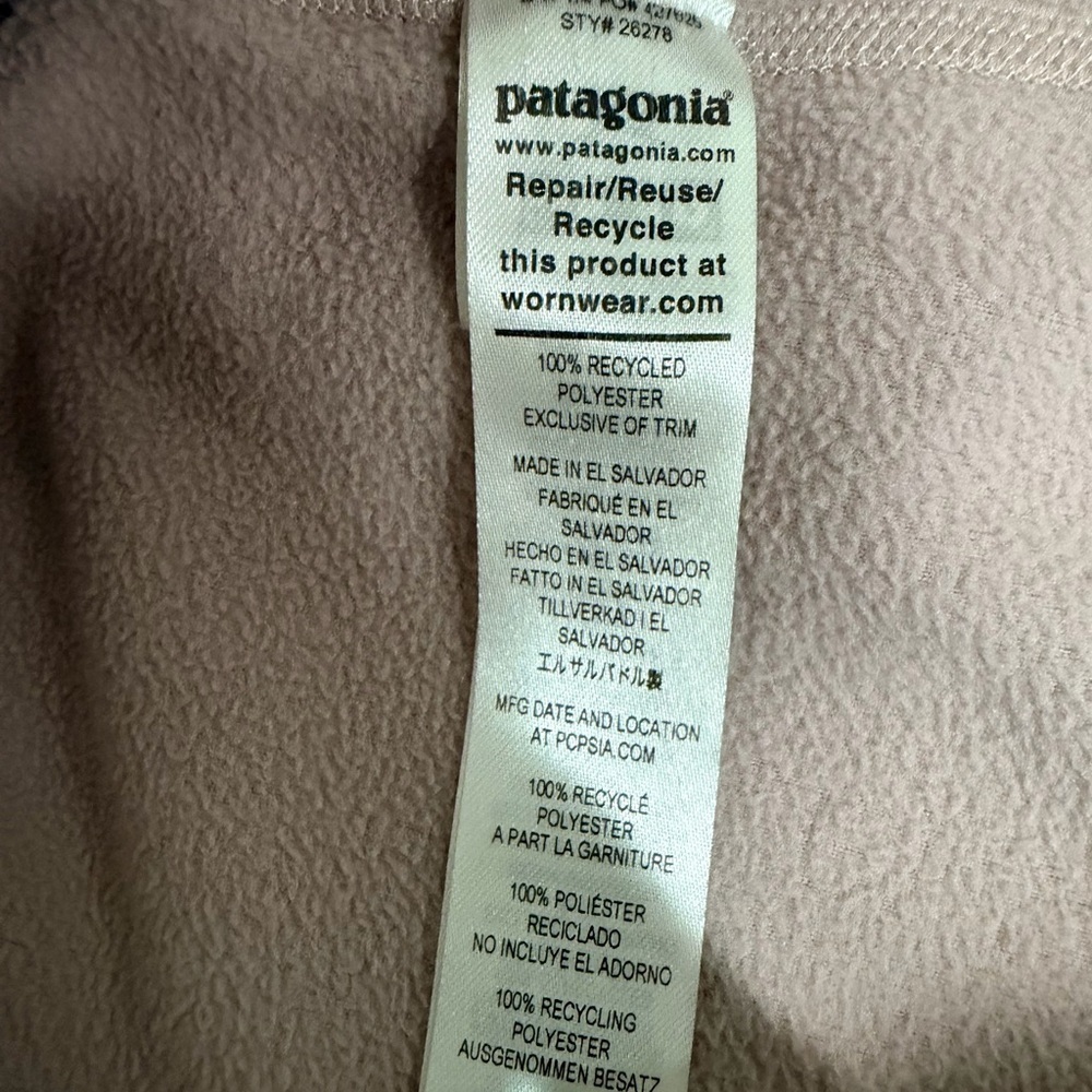 Patagonia Women's Mauve Pink Quarter-Zip Sweatshirt size S - Picture 10 of 11